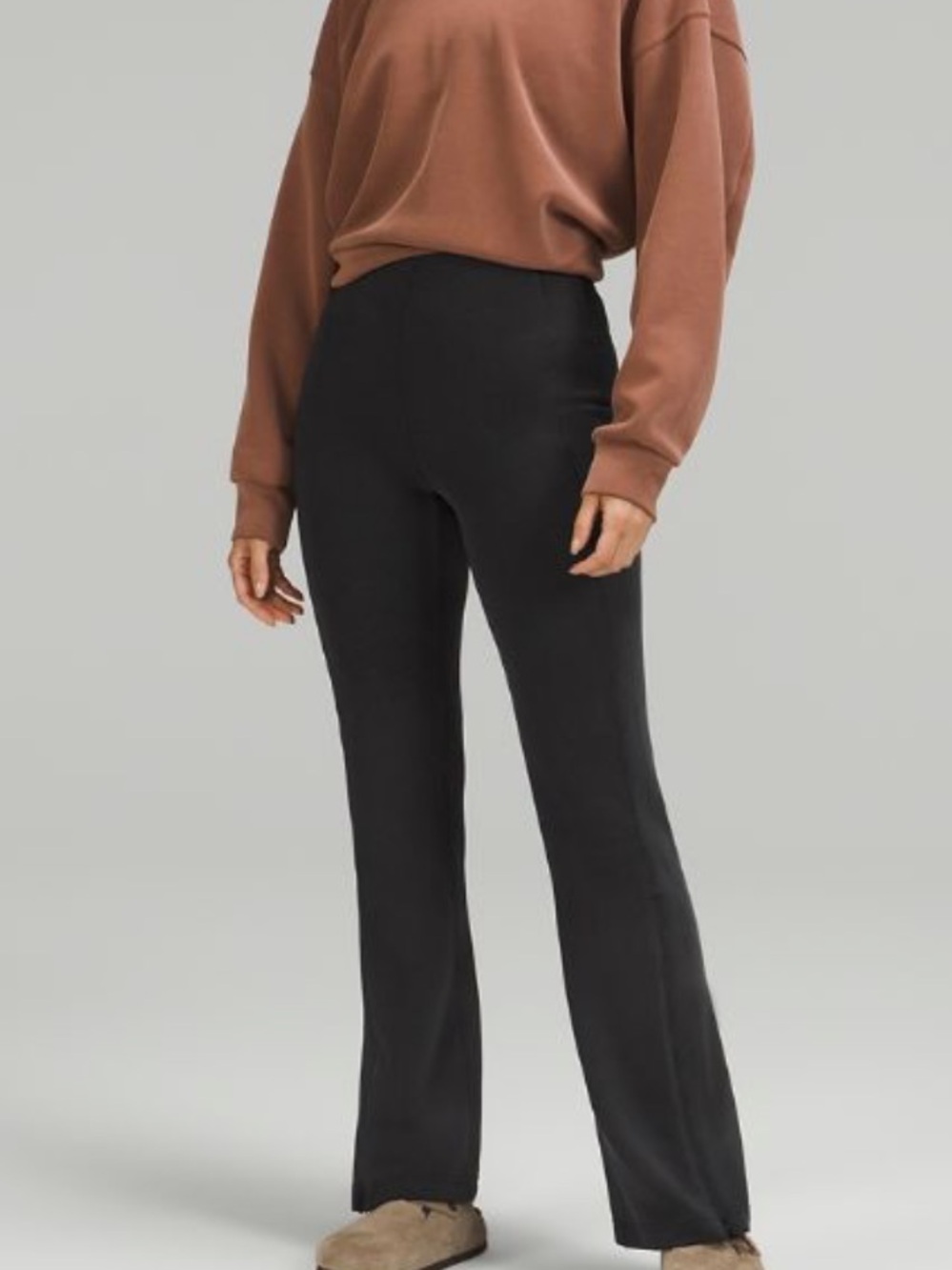Lululemon Brushed Softstreme Ribbed Zip Flare Pants
